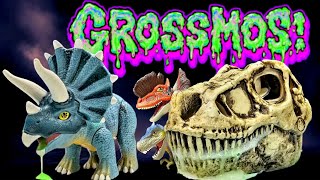 GROSS DINOS 🤢 Grossmos Dinosaurs Review Dilophosaurus T rex amp more [upl. by Markos]