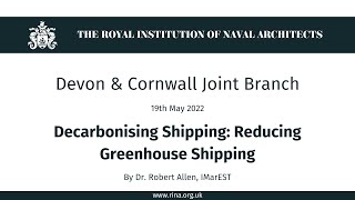 Decarbonising Shipping Reducing Greenhouse Shipping [upl. by Tips]