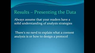 Writing Results  Data Analysis  Discussion [upl. by Alegna576]