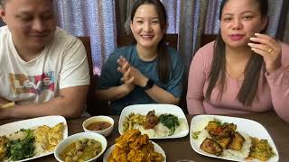 Aja ko khana ma chai mix pork fry egg buff gravy mukbang [upl. by Assetan103]