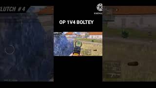 OP 1V4 BOLTEY 💀opbolte bgmi pubgbattlegroundsmobileindiagameplaycomedyvideos funnyshortsgaming [upl. by Notnel862]