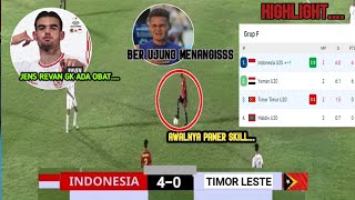 YESS LOLOS KE PIALA ASIA❗️HASIL PERTANDINGAN TIMNAS INDONESIA U20 VS TIMOR LESTE U20 malam ini [upl. by Atiek]