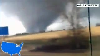 Tornadoes slam Midwest US Tornado tearing through Minooka in Illinois INCREDIBLE 11172013 [upl. by Egres613]