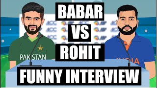 Hilarious Interview Babar Azam vs Rohit Sharma  Asia Cup 2023 [upl. by Holbrook]