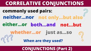 Correlative conjunctions Paired conjunctions [upl. by Ayerim33]