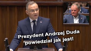 Orędzie Prezydenta Andrzeja Dudy  Sejm RP 16102024 [upl. by Kryska536]