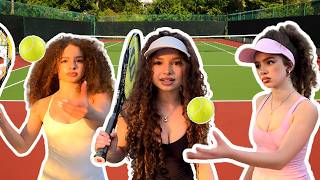 Kalogeras Sisters TRY TO PLAY TENNIS [upl. by Hekker]