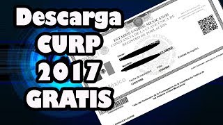 Descarga CURP formato nuevo 2017 [upl. by Magnolia509]