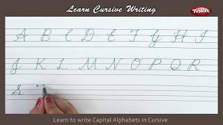 Cursive Writing  How to Write Capital Alphabets in Cursive  Alphabets Cursive Handwriting Letters [upl. by Airbmat]