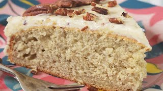 Old Fashioned Banana Cake Recipe Demonstration  Joyofbakingcom [upl. by Gigi]