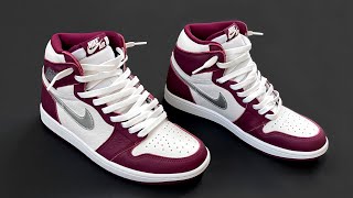 HOW TO LACE NIKE AIR JORDAN 1 HIGH LOOSELY THE BEST WAY [upl. by Lon]