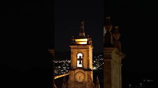 Museu da Inconfidência e Praça Tiradentes Ouro Preto Imagens aéreas noturnas com drone DJI Mini 3 [upl. by Airalav]