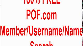 POF Member Search Free Search by Name Plenty Of Fish Dating [upl. by Revert]