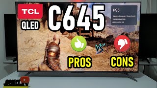 TCL C645 QLED con Panel VA PROS Y CONTRAS  Smart TV 4K Google TV Dolby Vision 120Hz VRR [upl. by Snej249]