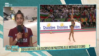 Sofia Raffaeli a 18 anni sul tetto del mondo della ginnastica  Oggi è un altro giorno 27092022 [upl. by Akinoj]