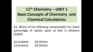 Which of the following compounds has have percentage of carbon same as that in ethylene C2H4 [upl. by Fidelis506]