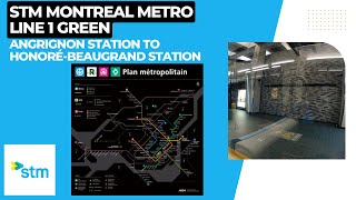 STM Montreal Metro Line 1 Green  Angrignon Station To HonoréBeaugrand Station  Full Route [upl. by Atteuqaj674]