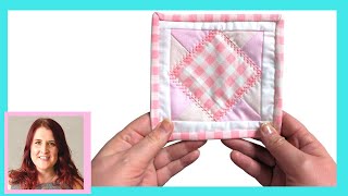 Miniature Quilt Tutorial Quilt along  Mini Quilt 16 Quilting Tutorial [upl. by Elem886]