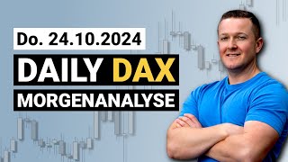 DAX arbeitet am großen Shortsignal  Daily DAX Morgenanalyse am 24102024  Florian Kasischke [upl. by Ahsilem]