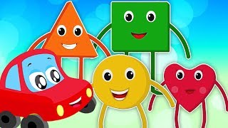 façonner chanson  apprendre formes  Shapes Song  Little Red Car Française  Comptines des Enfants [upl. by Asssilem585]