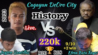 Efren Bata Reyes 910 2 wins pa 🆚 Jasson Santillas 220k Bet History Cagayan De Oro City [upl. by Symons]