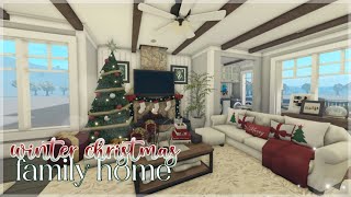 Bloxburg  TwoStory Winter Christmas Family Home  Roblox  House Build [upl. by Ennaylil]