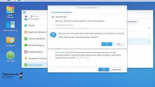 Diskstation Externe USBFestplatte formatieren [upl. by Nauqas]