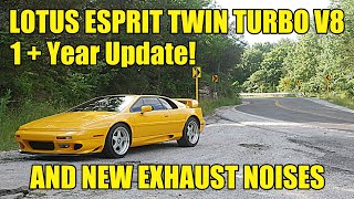 Lotus Esprit Twin Turbo V8 1 Year Update  New Exhaust Maybe The Best Sounding Car Ill Ever Own [upl. by Yenffad]