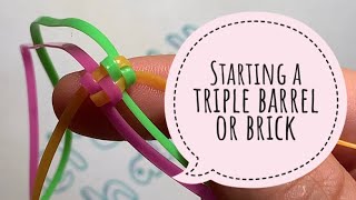 How to Start Triple Barrel or Brick Boondoggle RexLace [upl. by Naened]