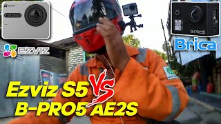 Brica BPRO5 AE2S VS EZVIZ S5 Untuk Motovlog [upl. by Ellehcal]