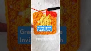 crochet invisible finish how to make a seamless finish for granny square shorts crochet tutorial [upl. by Najar]