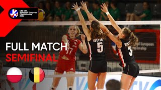 Full Match  Poland vs Belgium  CEV U18 Volleyball European Championship 2024  Women SF [upl. by Azerila897]