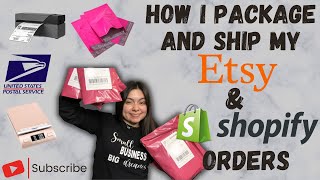 How I Pack and Ship My Etsy and Shopify Orders  How I Package and Ship My Orders  Shipping Orders [upl. by Aihseyn438]