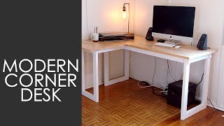 How To Make A Corner Desk On A Budget  Woodworking [upl. by Enileuqaj]