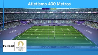 Atletismo Masculino 400 Metros Olimpíadas virtuais de Paris 2024 [upl. by Naashar]