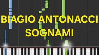 biagio antonaccisognamirallentatoslowpiano facile easy tutorial [upl. by Nauqram828]