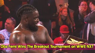 Oba Femi Wins The Breakout Tournament on WWE NXT [upl. by Ahsratan]