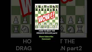 HOW TO BEAT THE DRAGON SICILIAN Part2 chess schach ajedrez xadrez caturday chessgame puzzle [upl. by Enitram]