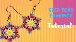 Easy Beaded Earrings for Beginners Beading earrings tutorial [upl. by Nnayllek]