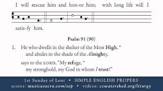 INTROIT • 1st Sunday of Lent • SIMPLE ENGLISH PROPERS [upl. by Natanoj]