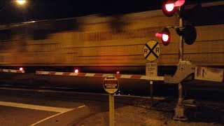 Union Pacific 7756 Freight Train at Athens Avenue Railroad Crossing High Speed Lincoln Ca [upl. by Nairrot519]