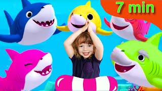 Baby Shark Dance Compilation  5 Baby Shark Songs Nursery Rhymes for Kids by Kids Music Land [upl. by Munmro]