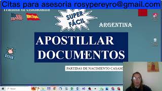 Apostilla de la Haya ¿Como Apostillar Documentos para Ciudadanías FACIL RÁPIDO SEGURO ROSYPEREYRO [upl. by Anoirb246]