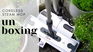 CORDLESS STEAM MOP UNBOXING  Polti Moppy  Clean with me [upl. by Crichton]