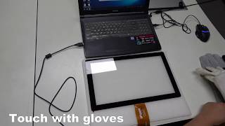 projected capacitive touch screen panel touch with gloves [upl. by Eelsha]