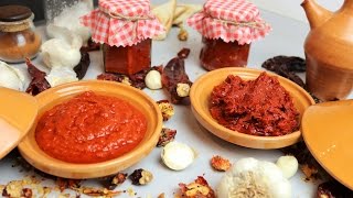 Recette Harissa Tunisienne sauce piquante Recipe Tunisian Harissa chili sauce [upl. by Flowers403]