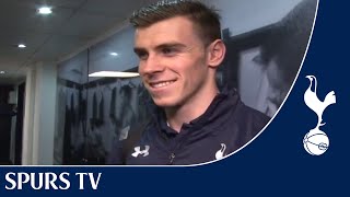 Spurs TV Exclusive  Gareth Bales talks about goals against Lyon in the Europa League [upl. by Martainn]