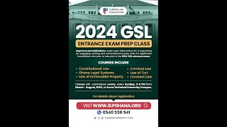 REGISTER 2024 GSL ENTRANCE EXAMS PREP CLASS [upl. by Twitt]