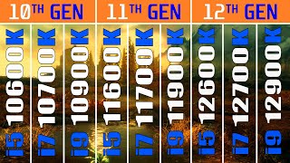 10600K vs 10700K vs 10900K vs 11600K vs 11700K vs 11900K vs 12600K vs 12700K vs 12900K [upl. by Gridley38]