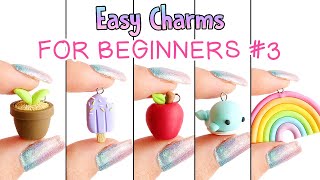 Easy Charms For Beginners 3│5 in 1 Polymer Clay Tutorial [upl. by Rellim]